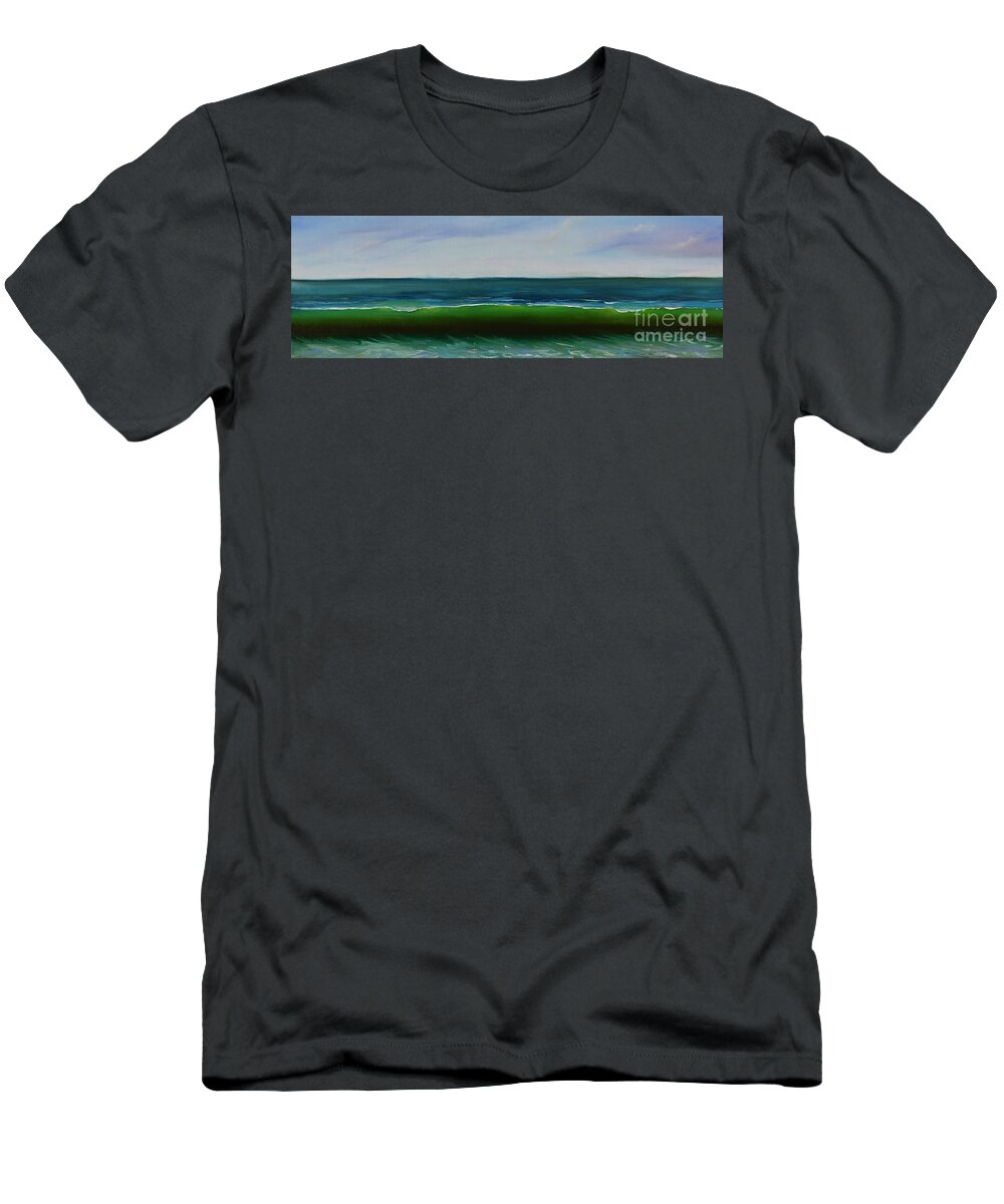 Wave T-Shirt featuring the painting Wave by Mary Scott