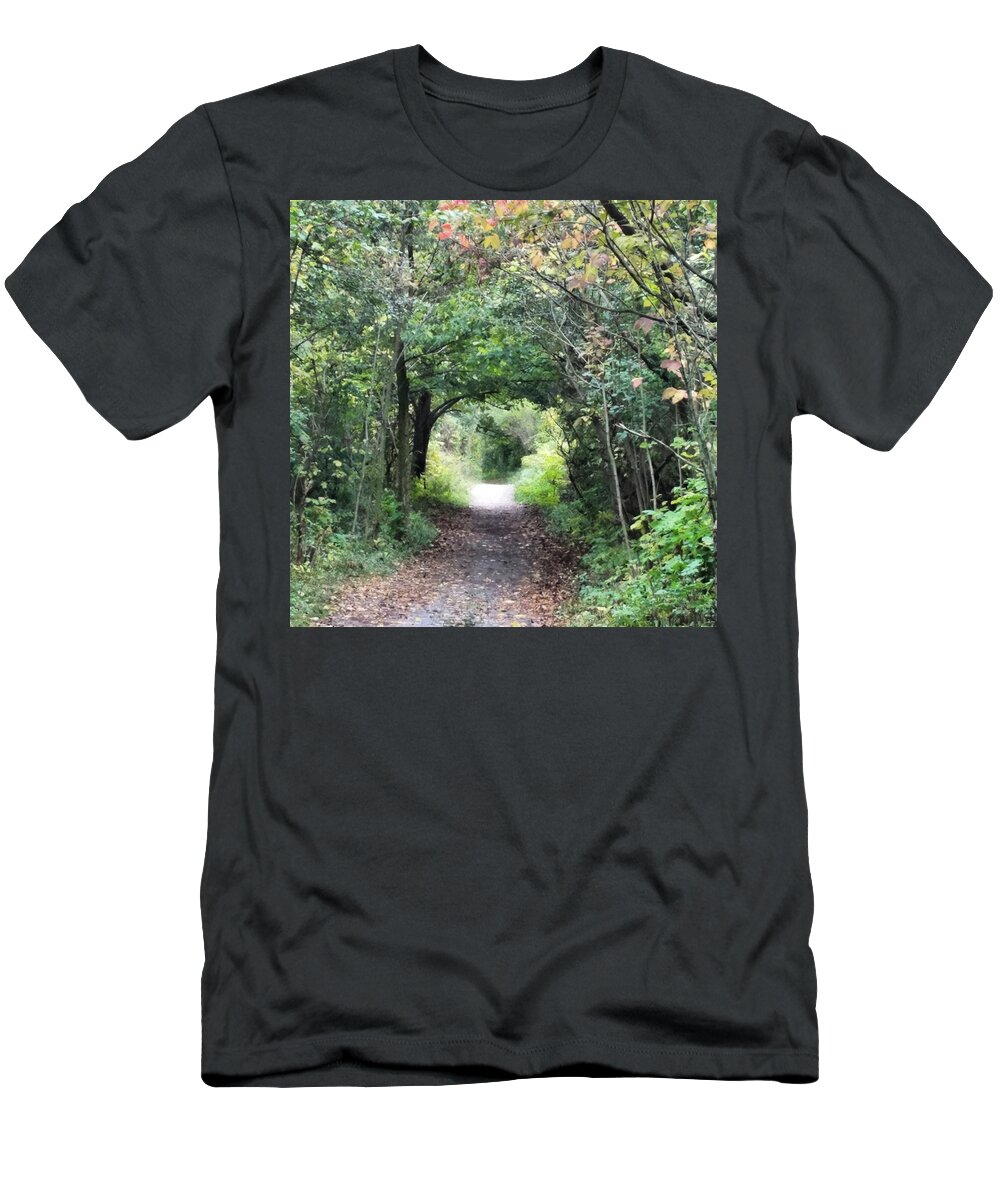 Path T-Shirt featuring the photograph Welcome to the Wooded Path by Vic Ritchey