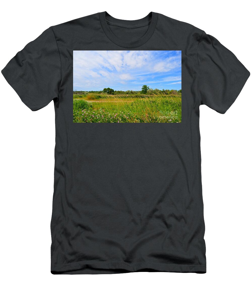 Landscape T-Shirt featuring the photograph Where Birds Fly by Dani McEvoy