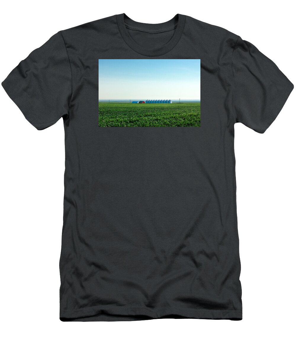 Farm T-Shirt featuring the photograph Where the Plains Meet the Sky by Todd Klassy