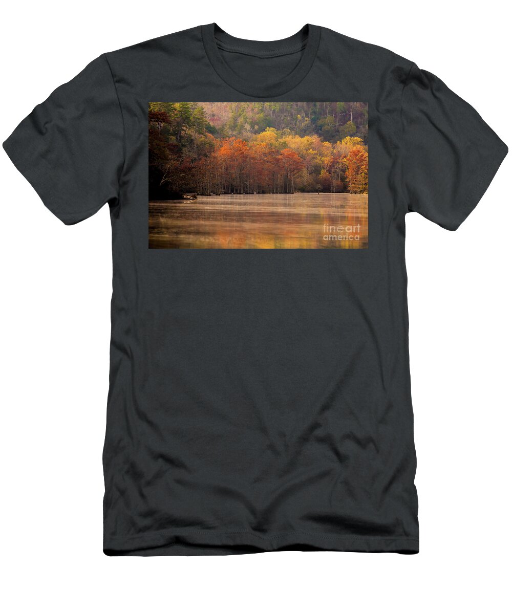 Trees T-Shirt featuring the photograph Whispering Mist by Iris Greenwell