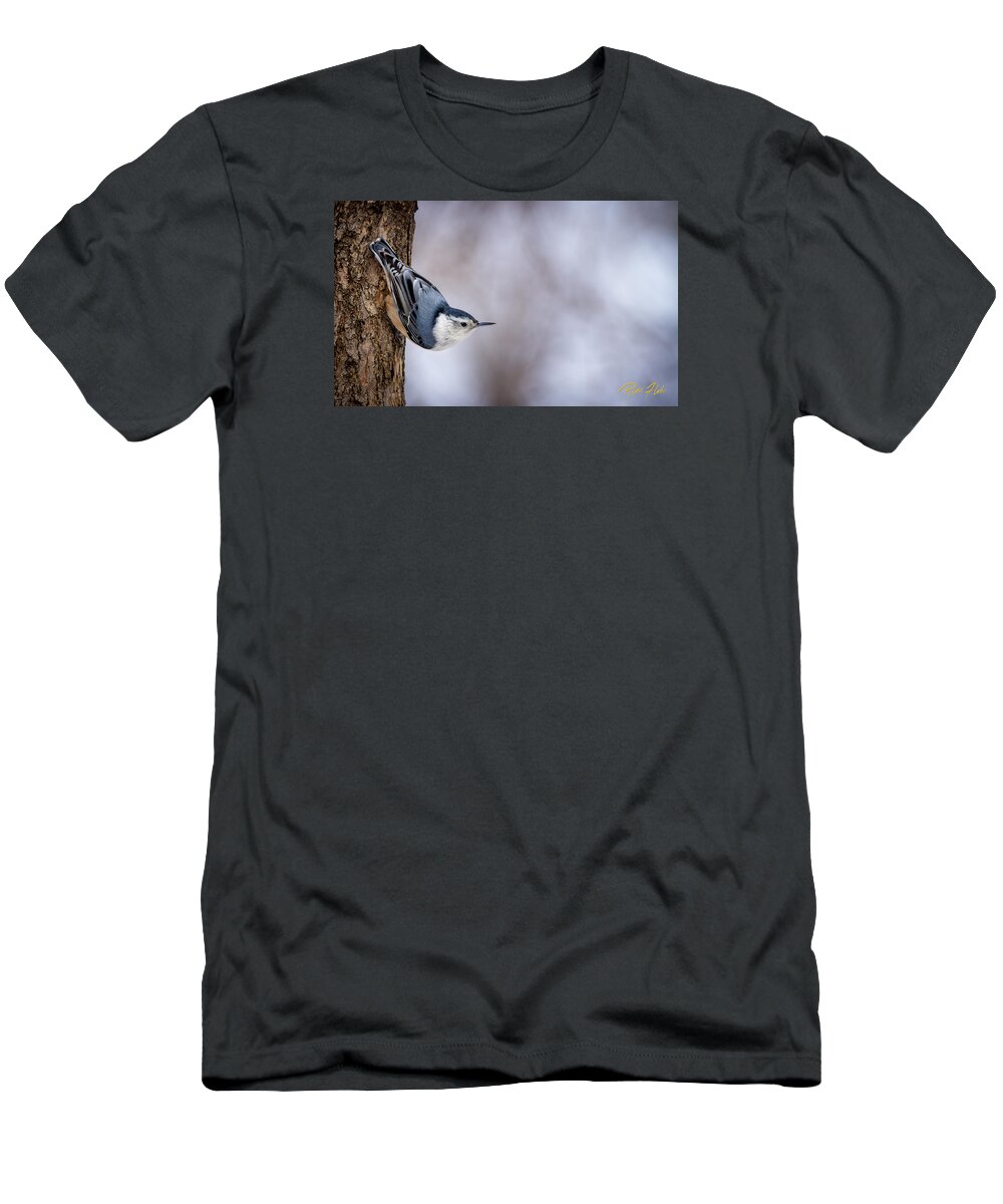 Animals T-Shirt featuring the photograph White-breasted Nuthatch by Rikk Flohr