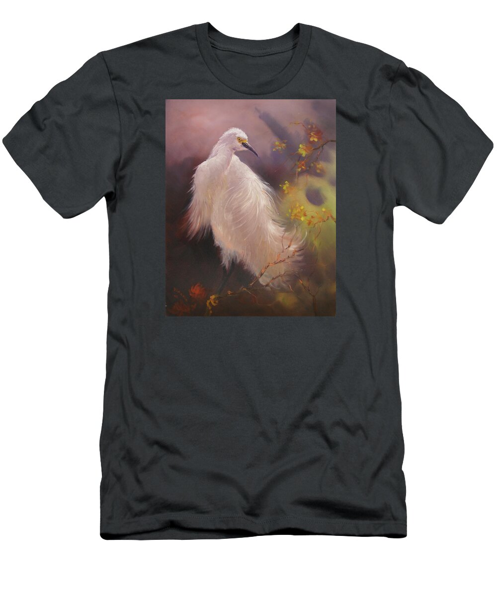 Realism T-Shirt featuring the painting White Hunter by Donelli DiMaria