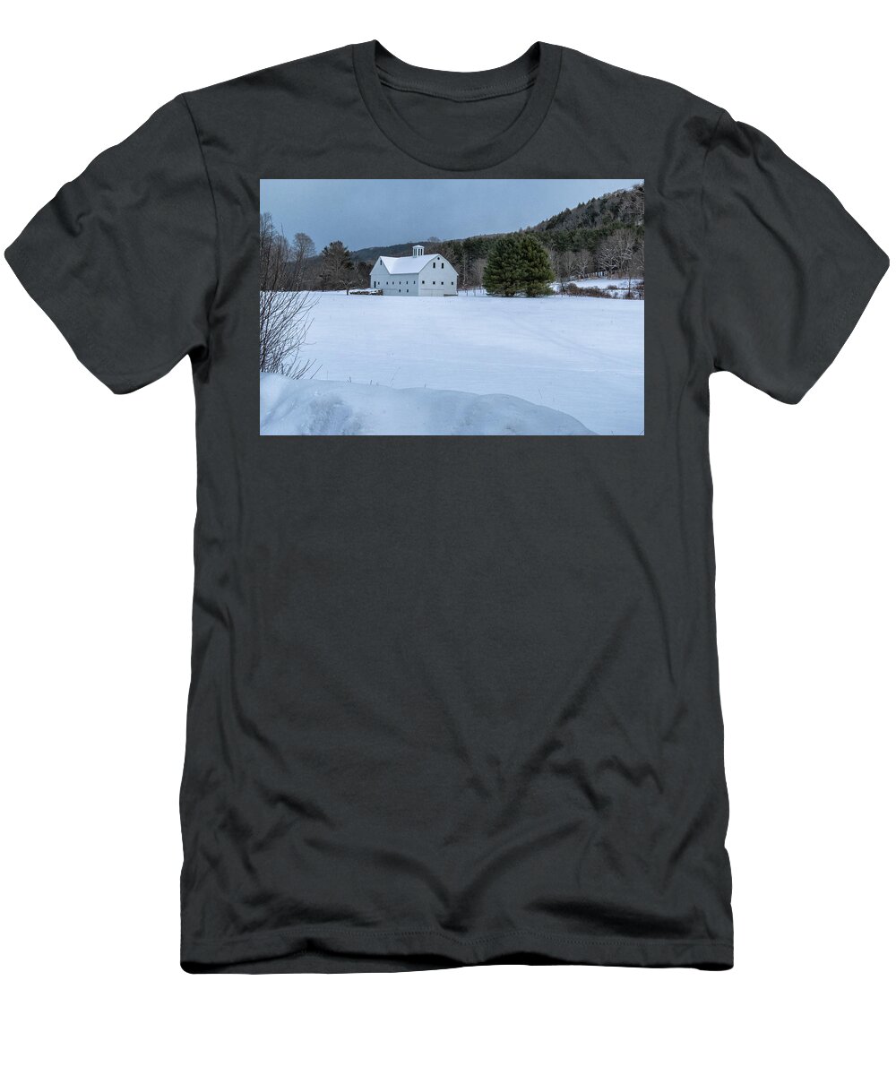 Brookline Vermont T-Shirt featuring the photograph White On White by Tom Singleton