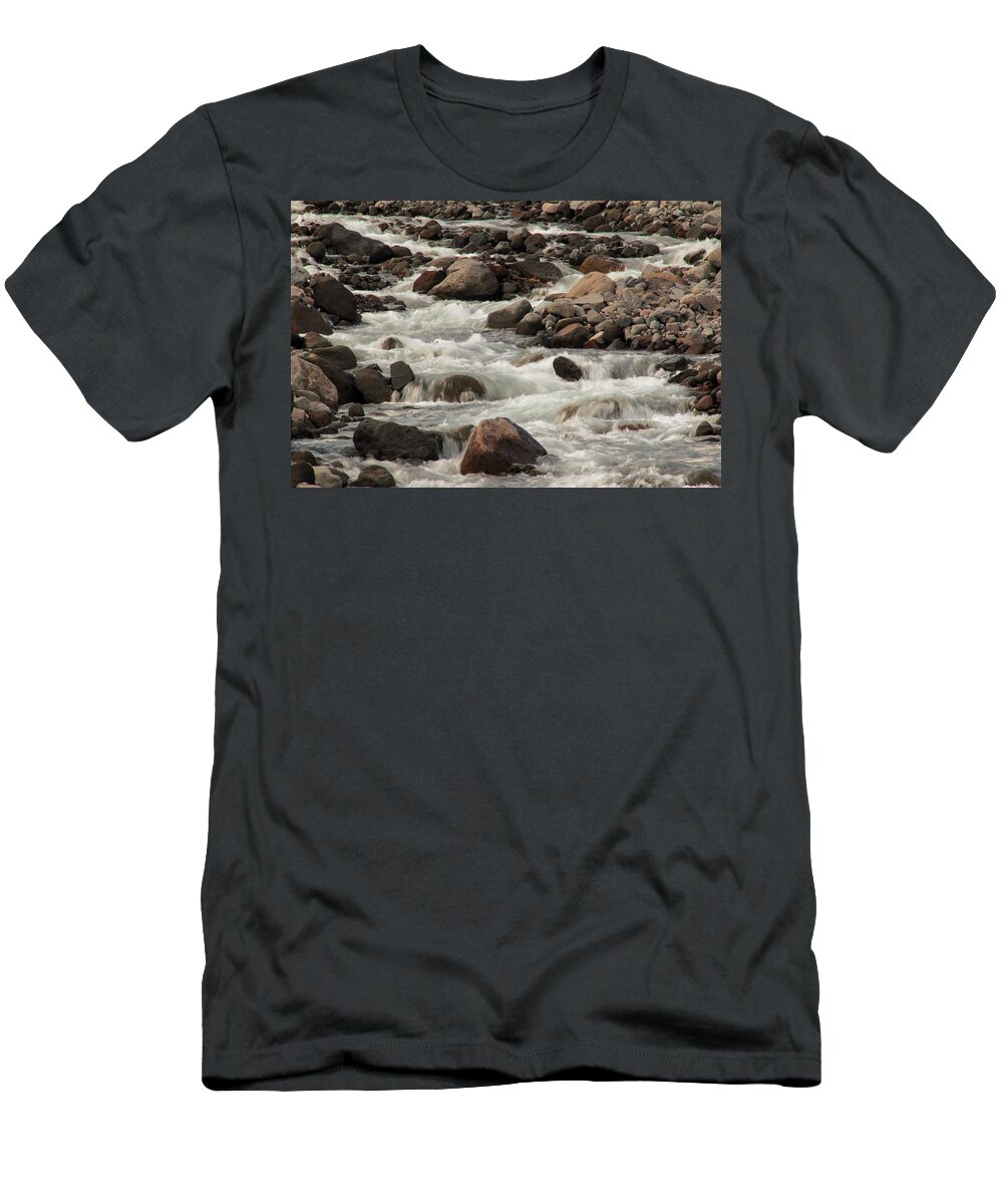 Water T-Shirt featuring the photograph White River Rush - 2 by Hany J