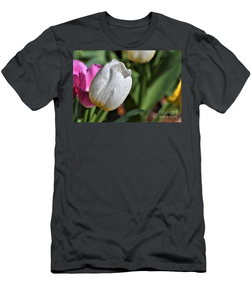 White Tulip T-Shirt featuring the photograph White Tulip by Julie Adair