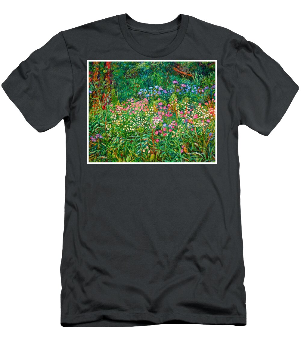 Floral T-Shirt featuring the painting Wildflowers Near Fancy Gap by Kendall Kessler