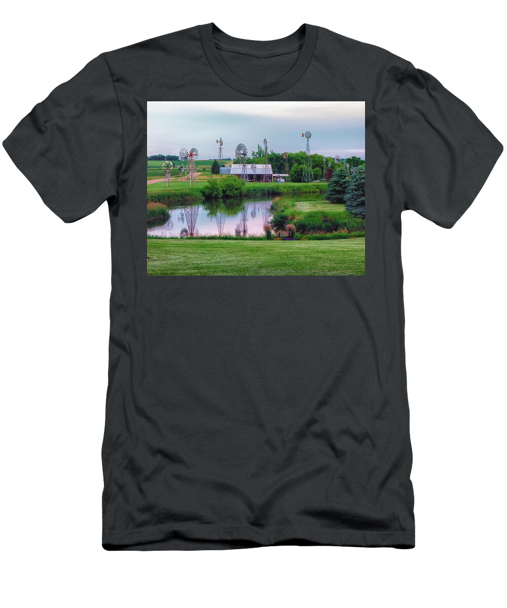 Minnesota T-Shirt featuring the photograph Windmill Landscape by Patricia Schaefer
