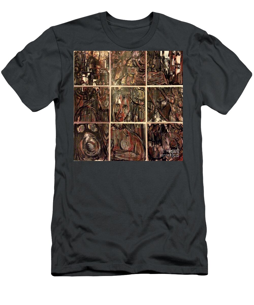 Revolution T-Shirt featuring the painting Window of Revolution by Reed Novotny
