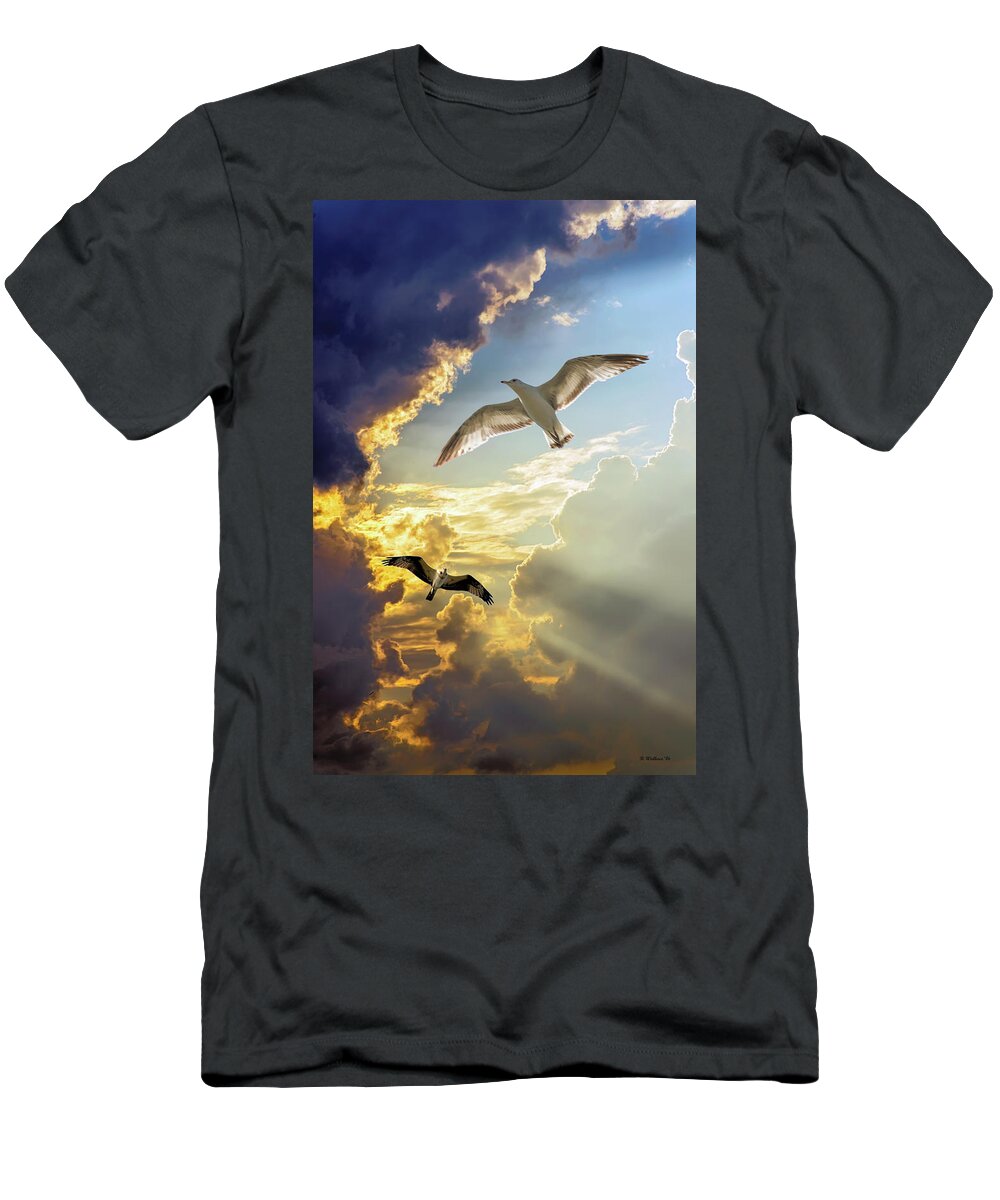 2d T-Shirt featuring the photograph Wings Against The Storm by Brian Wallace
