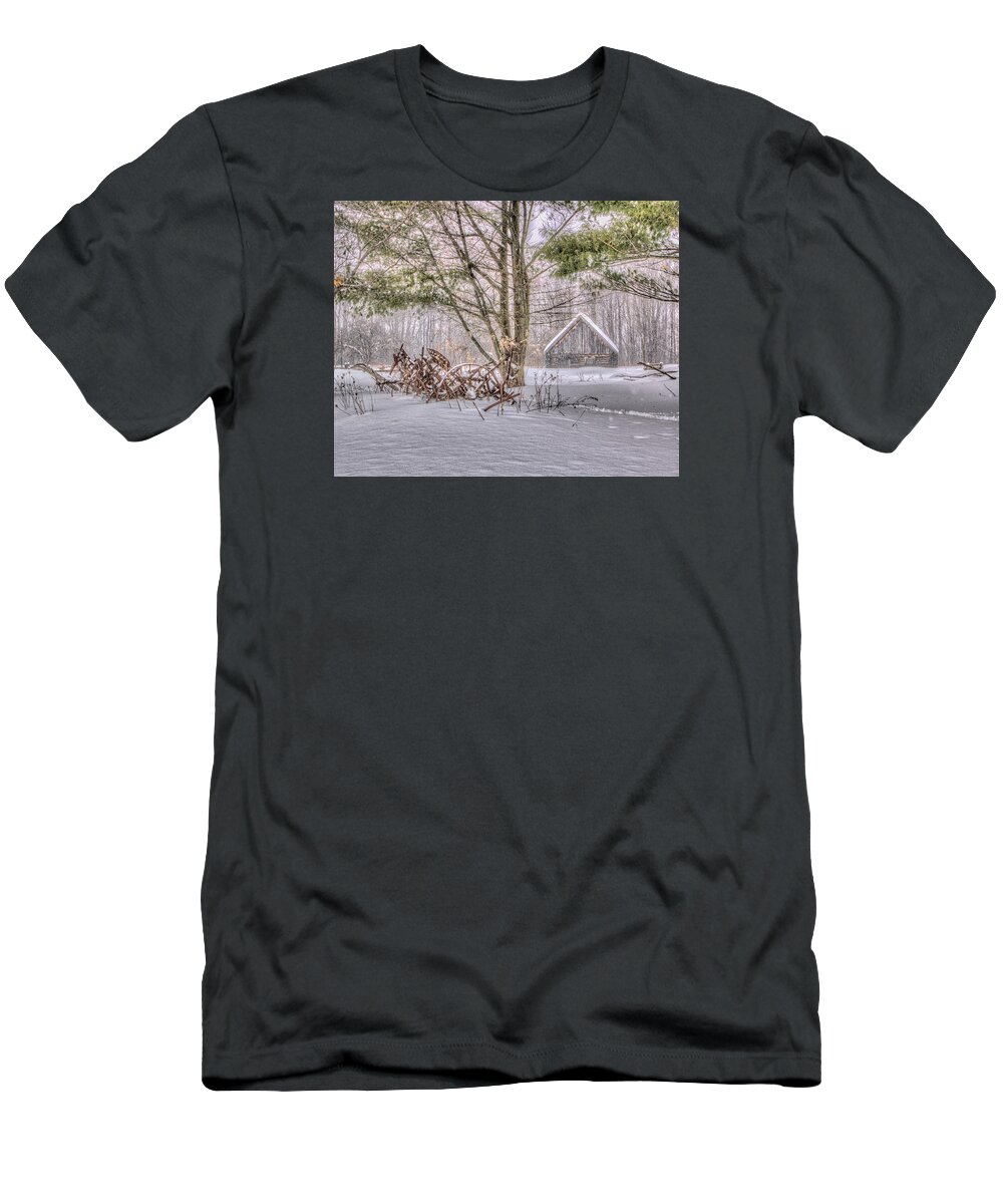 Winter T-Shirt featuring the photograph Winter at the Woods by Rod Best