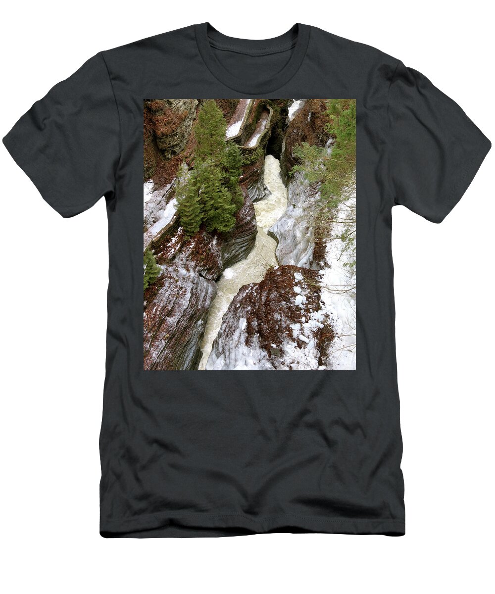 Winter T-Shirt featuring the photograph Winter Gorge by Azthet Photography