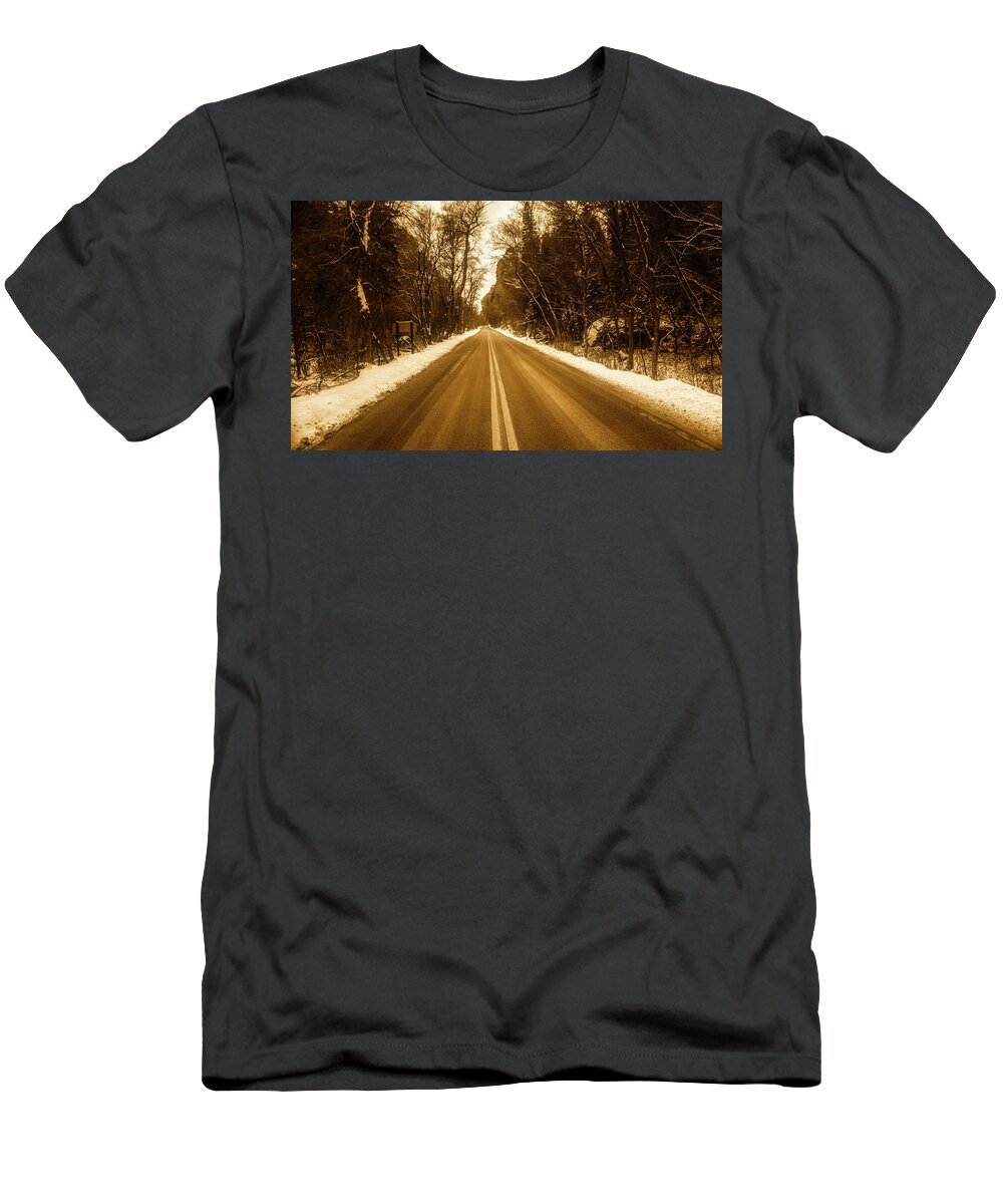Winter T-Shirt featuring the photograph Winter Journey by Mountain Dreams