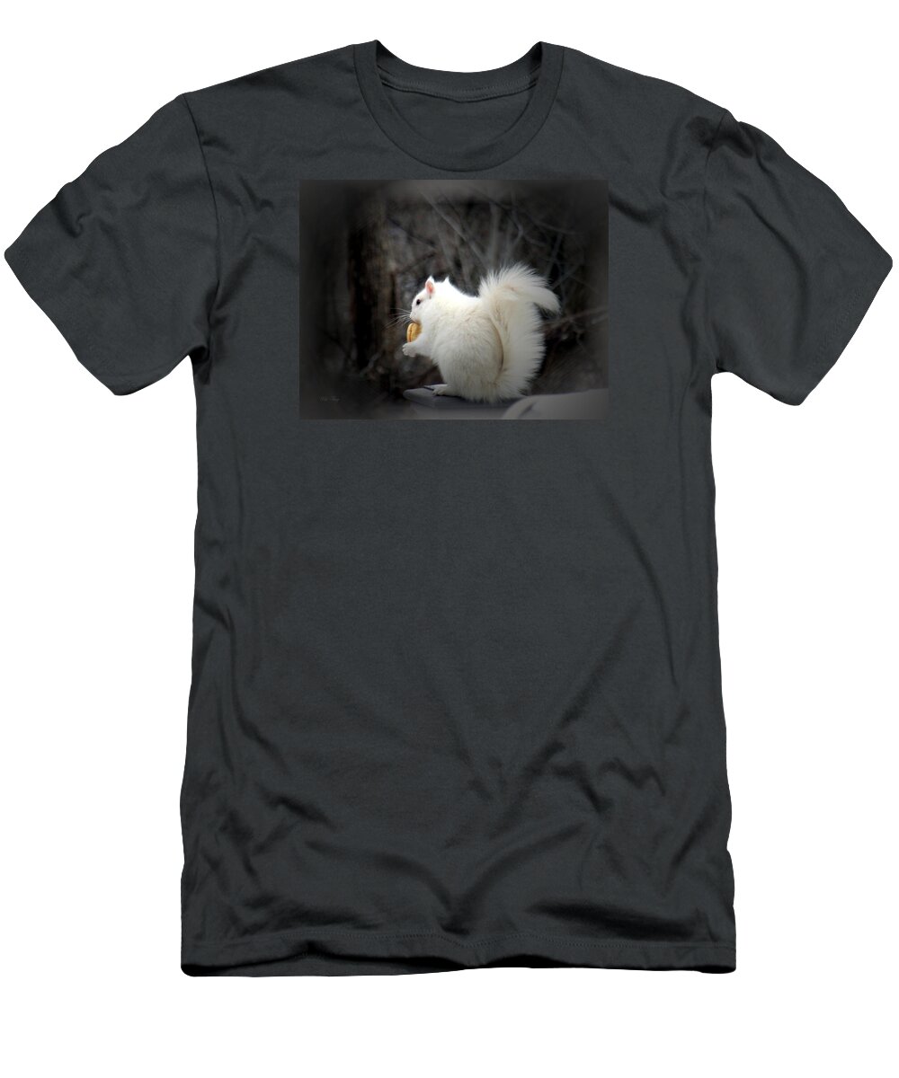 Winter T-Shirt featuring the photograph Winter Nibbles by Wild Thing