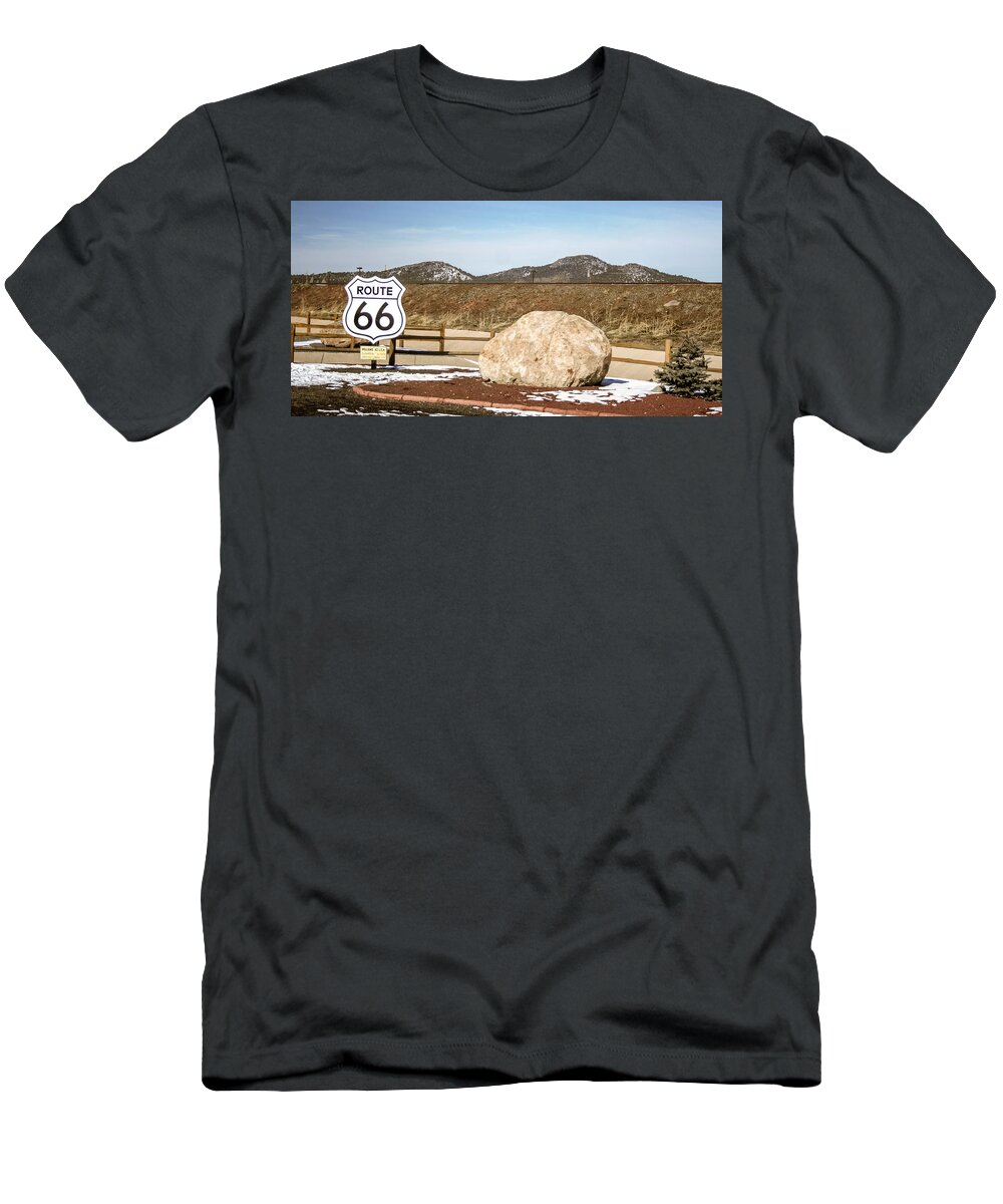Arizona T-Shirt featuring the photograph Winter on Route 66 by Darrell Foster