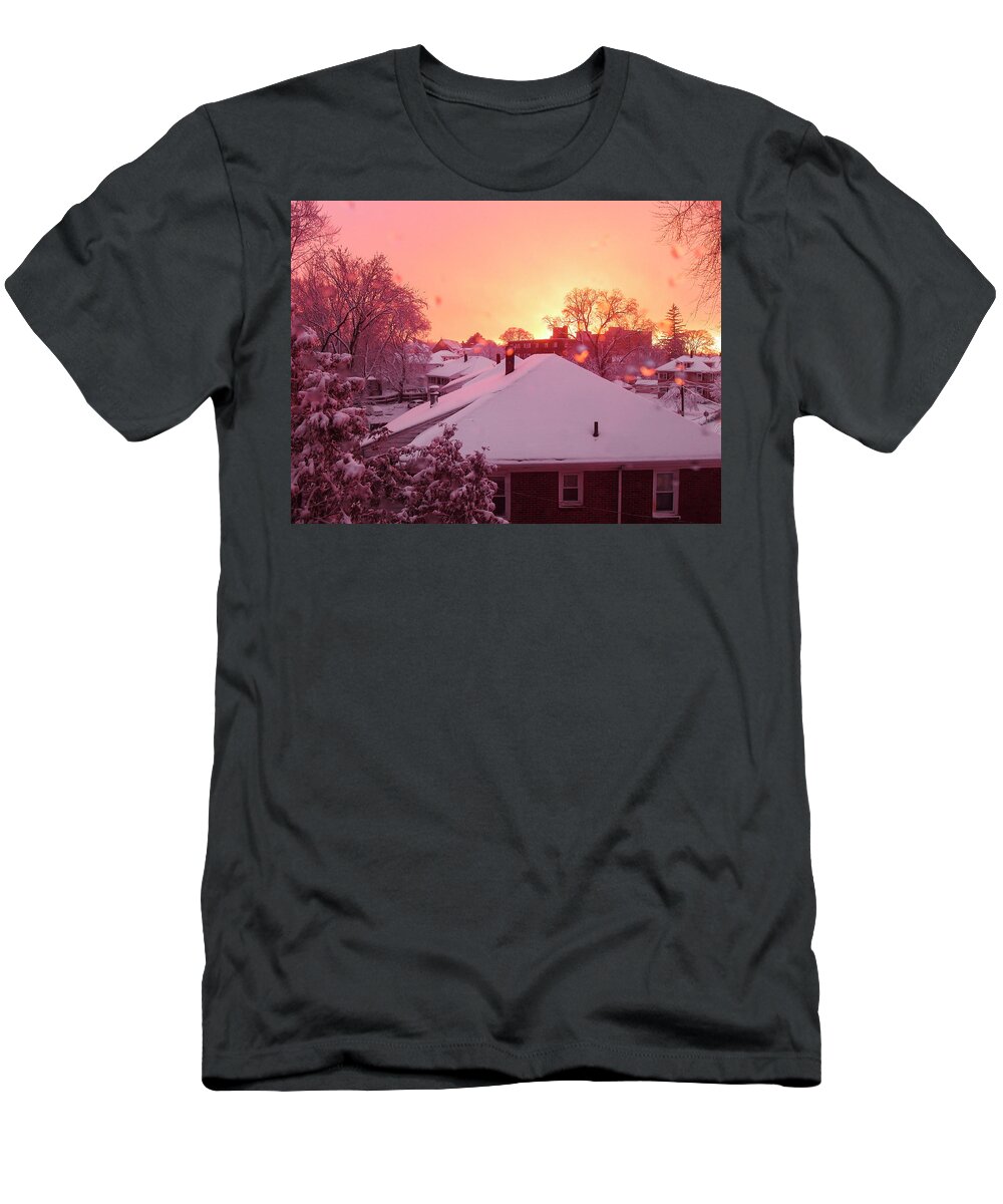 Massachusetts T-Shirt featuring the photograph Winter Sunset by Christopher Brown