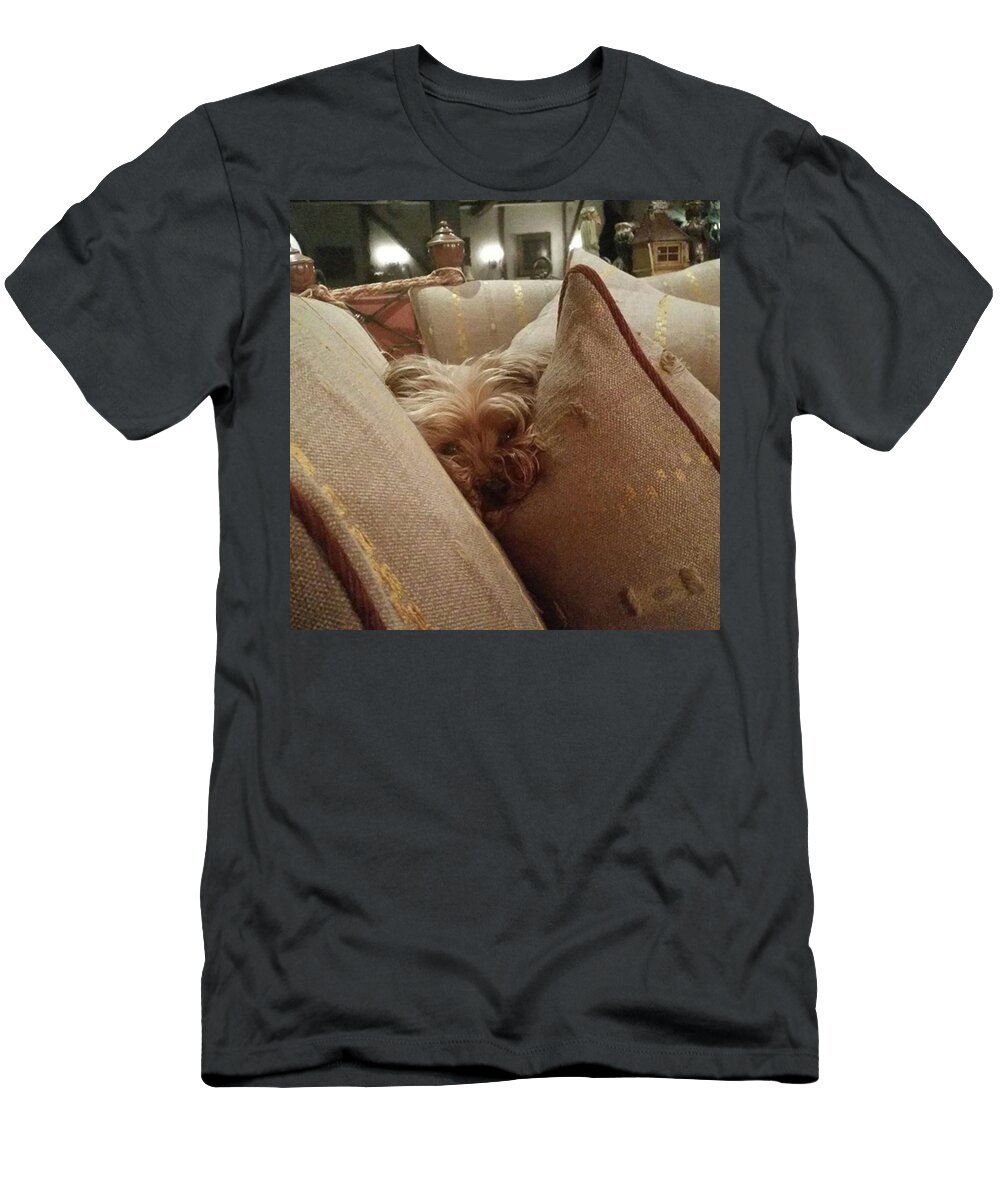 Dog T-Shirt featuring the photograph Cushioned by Rowena Tutty