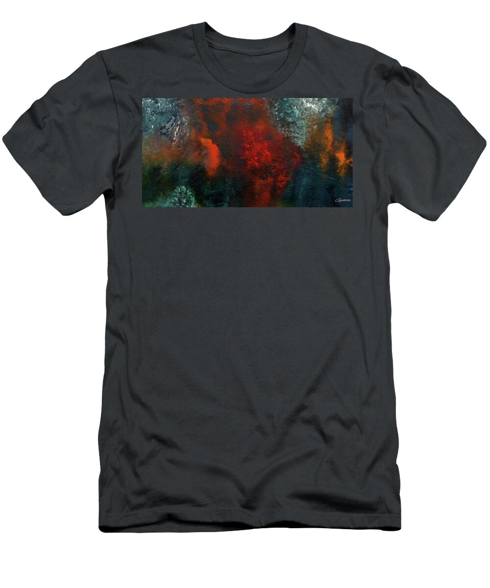 Abstract Art T-Shirt featuring the painting Wonderland by Carmen Guedez