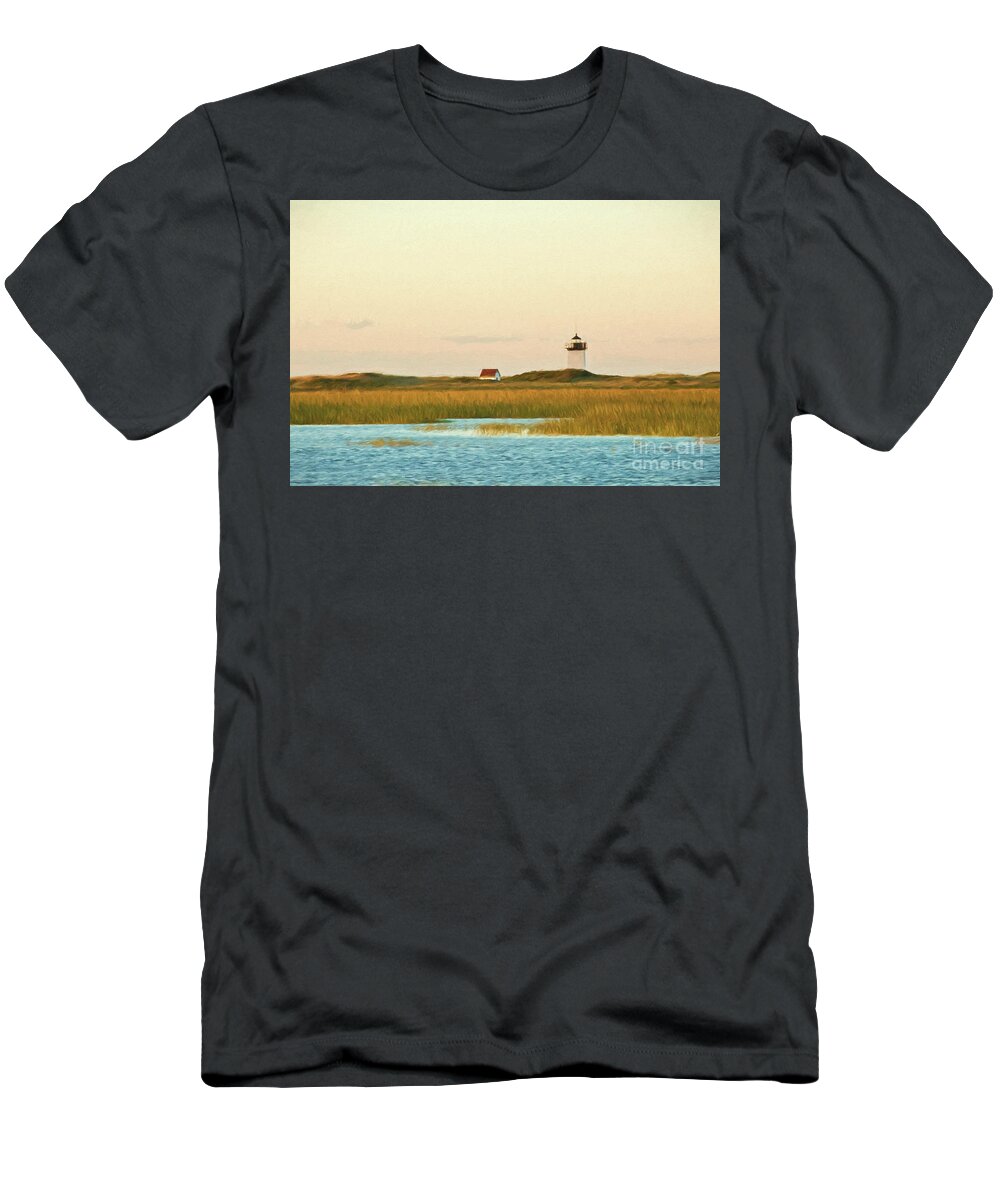 Lighthouse T-Shirt featuring the photograph Wood End Lighthouse by Michael James