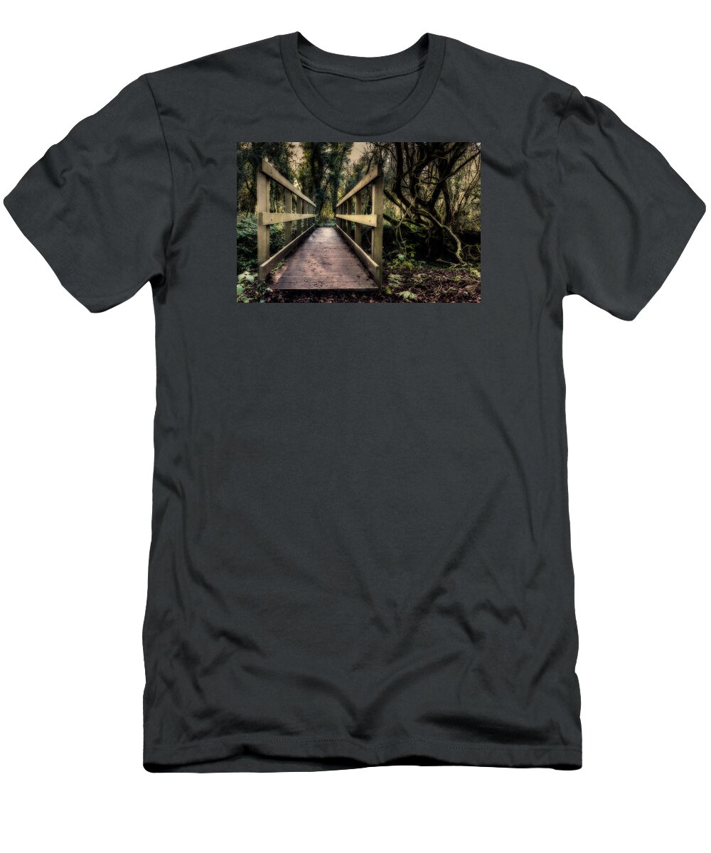 Dimminsdale T-Shirt featuring the photograph Wooden Bridge by Nick Bywater
