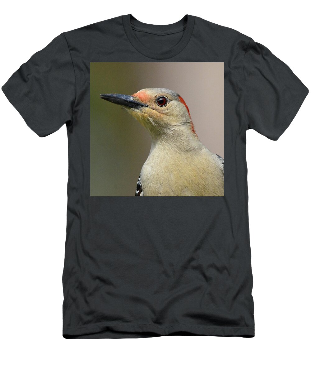 Woodpecker T-Shirt featuring the photograph Woodpecker Portrait by Jerry Griffin