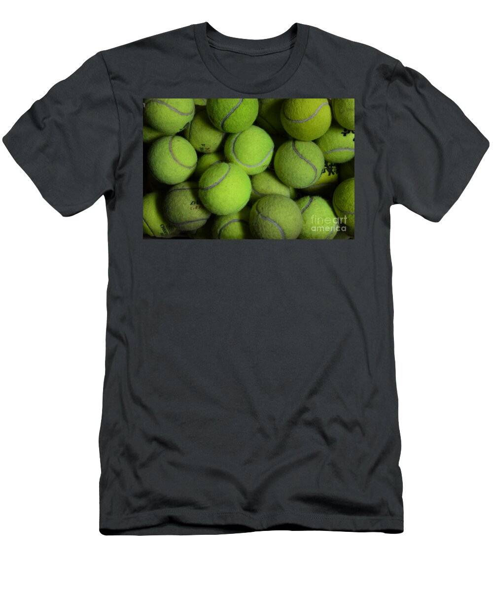 Paul Ward T-Shirt featuring the photograph Worn Out Tennis Balls by Paul Ward