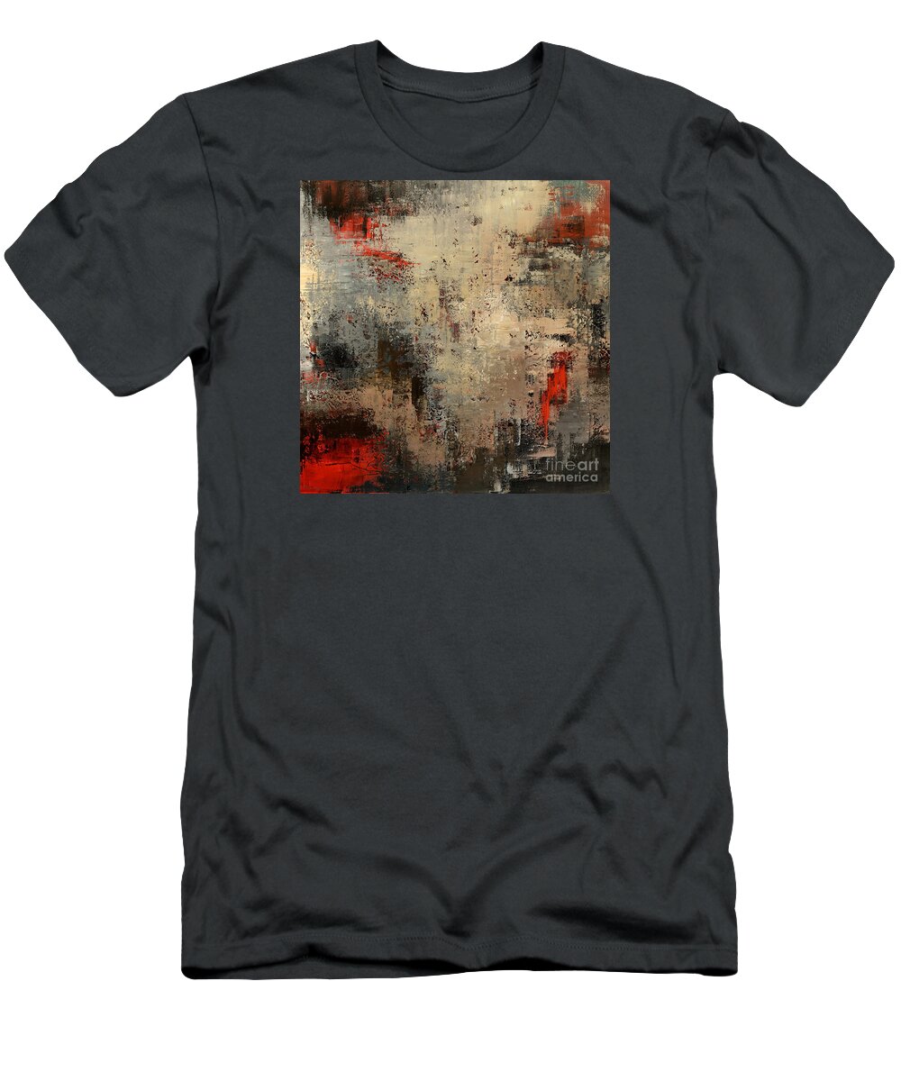 Abstract T-Shirt featuring the painting Wreckage by Tatiana Iliina