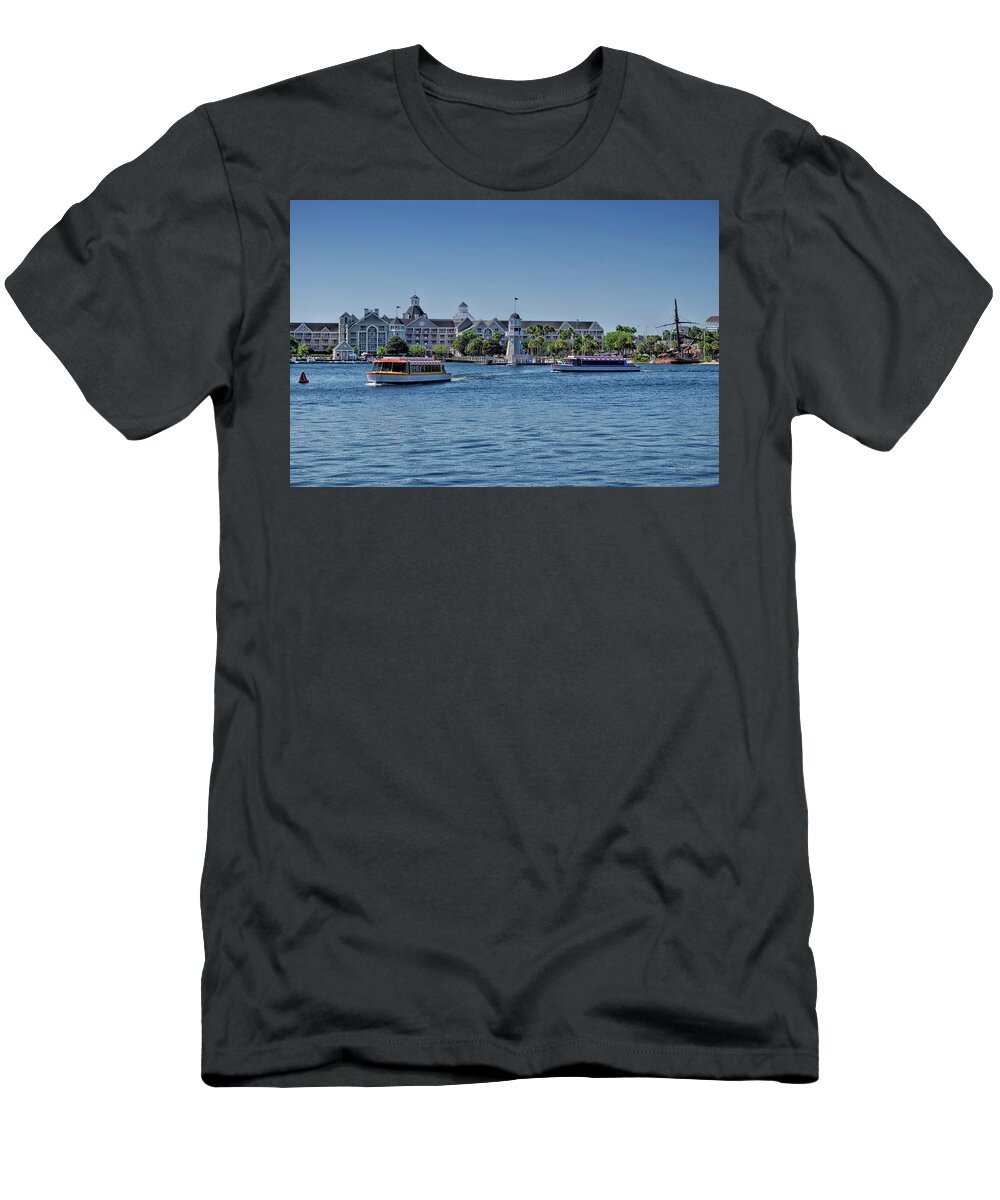 Blue T-Shirt featuring the photograph Yacht and Beach Club Walt Disney World PM by Thomas Woolworth