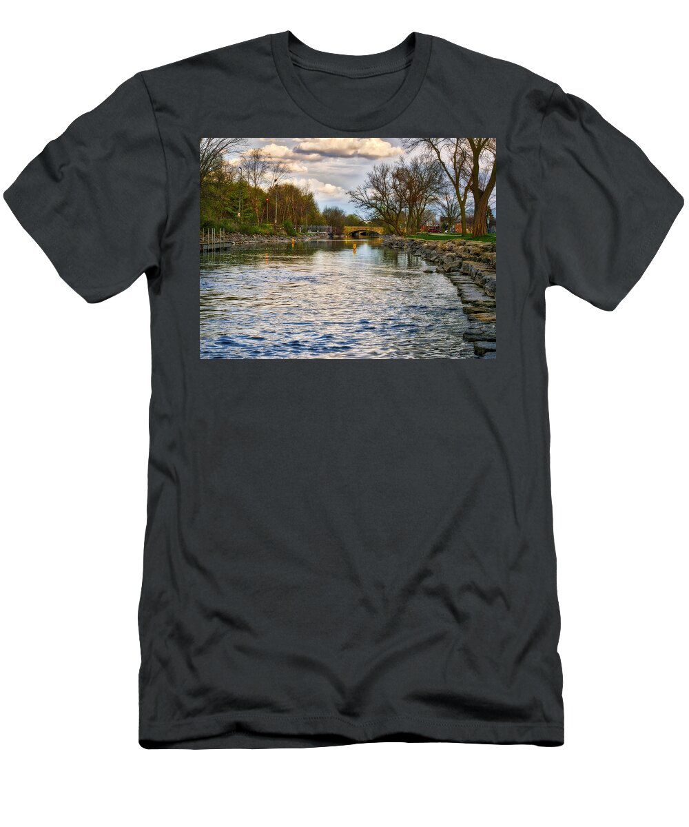 Yahara River T-Shirt featuring the photograph Yahara River, Madison, WI by Steven Ralser