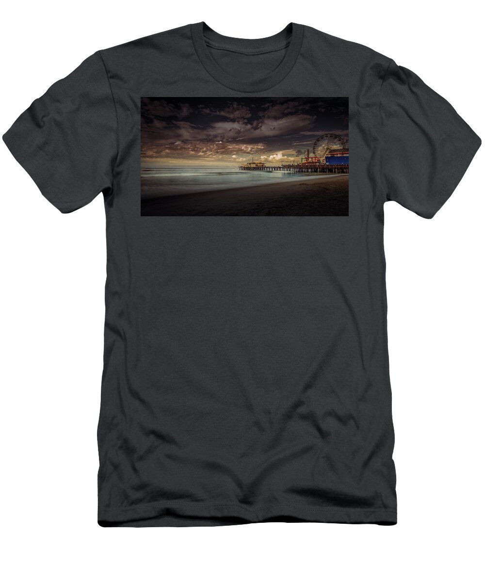 Santa Monica Pier T-Shirt featuring the photograph Enchanted Pier by Gene Parks