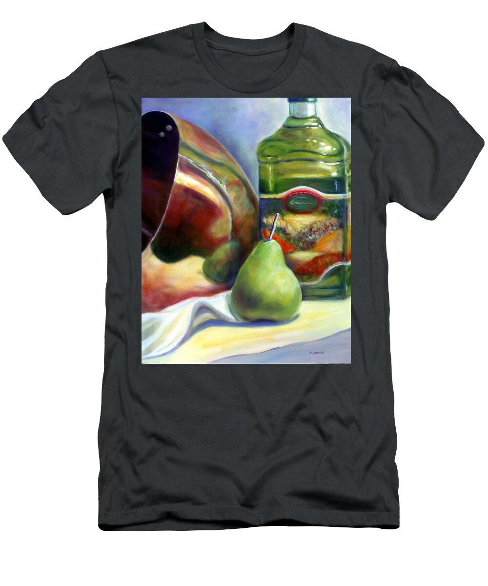 Copper Vessel T-Shirt featuring the painting Zabaglione Pan by Shannon Grissom