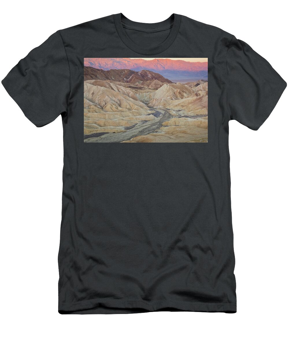 Zabriskie T-Shirt featuring the photograph Zabriskie Sunrise XIII by Ricky Barnard