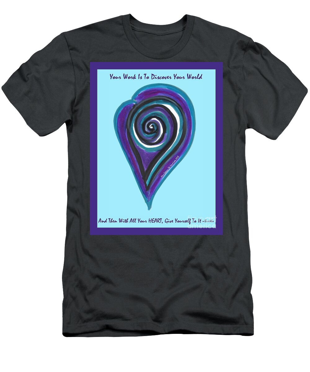 Heart T-Shirt featuring the photograph Zen Heart Vortex Wave by Mars Besso