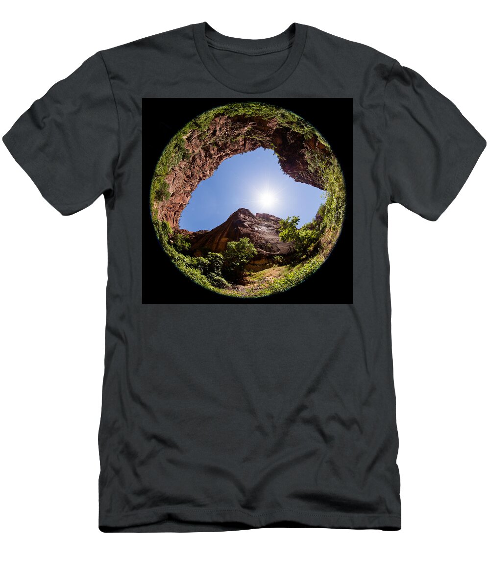Fisheye T-Shirt featuring the photograph Zion Fisheye 1464 by Michael Fryd