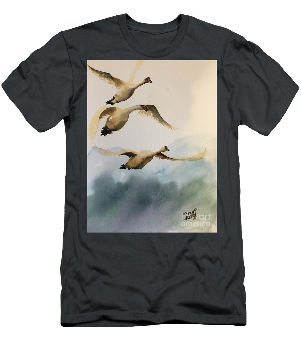 Let’s Fly T-Shirt featuring the painting 1082019 by Han in Huang wong