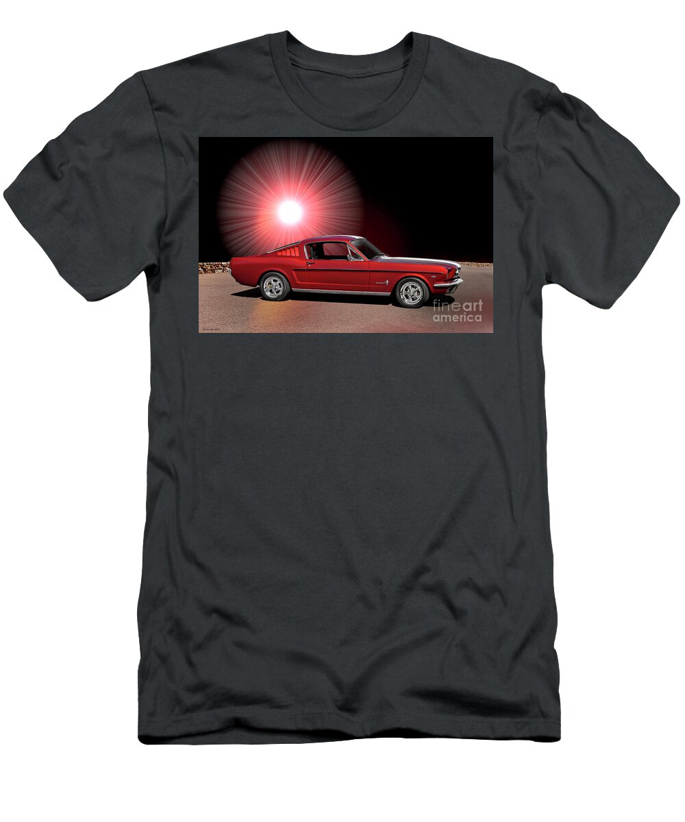 1965 Ford Mustang Fastback T-Shirt featuring the photograph 1965 Ford Mustang 289 Fastback by Dave Koontz