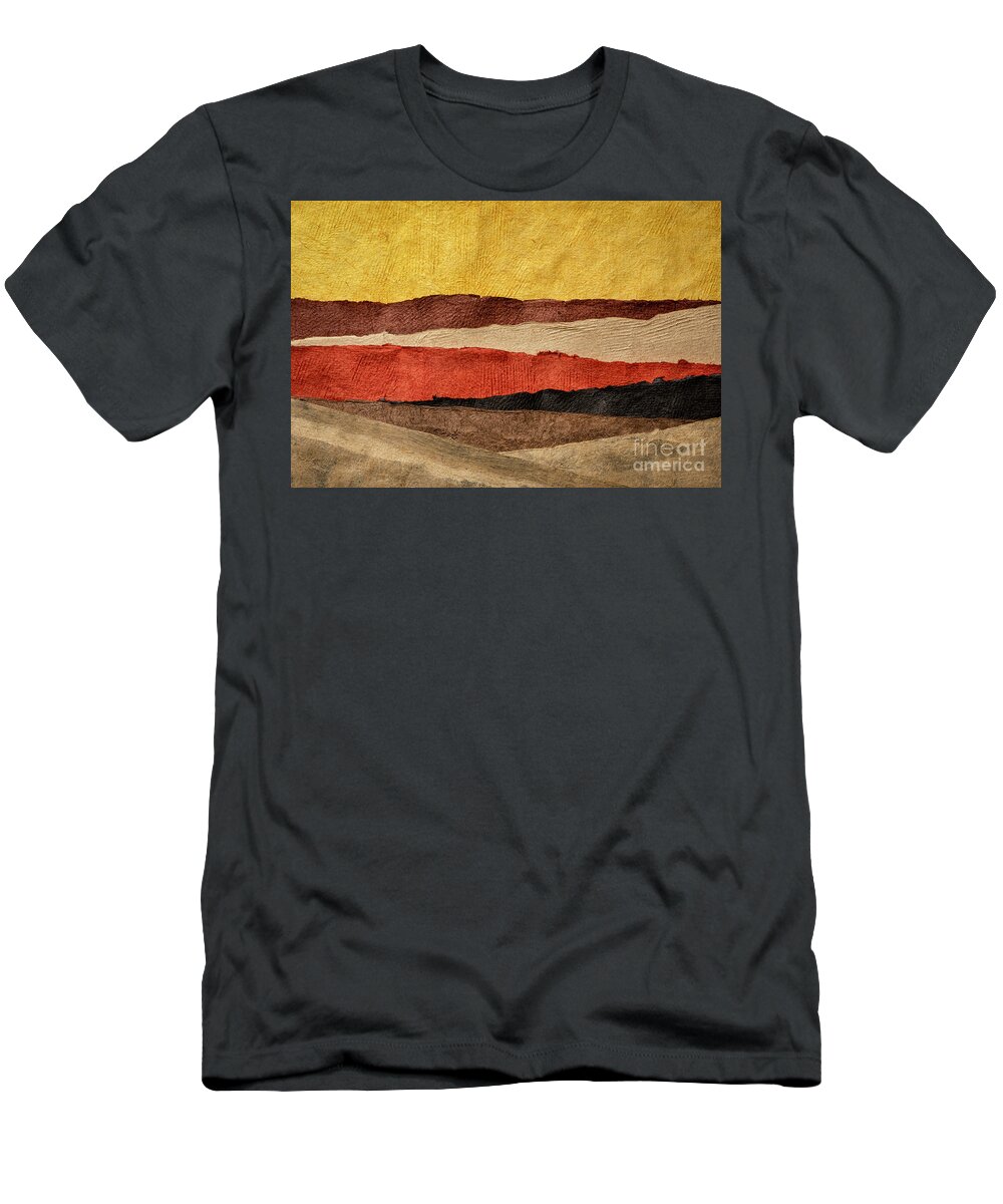 Huun Paper T-Shirt featuring the photograph Abstract Landscape In Earth Tones #1 by Marek Uliasz