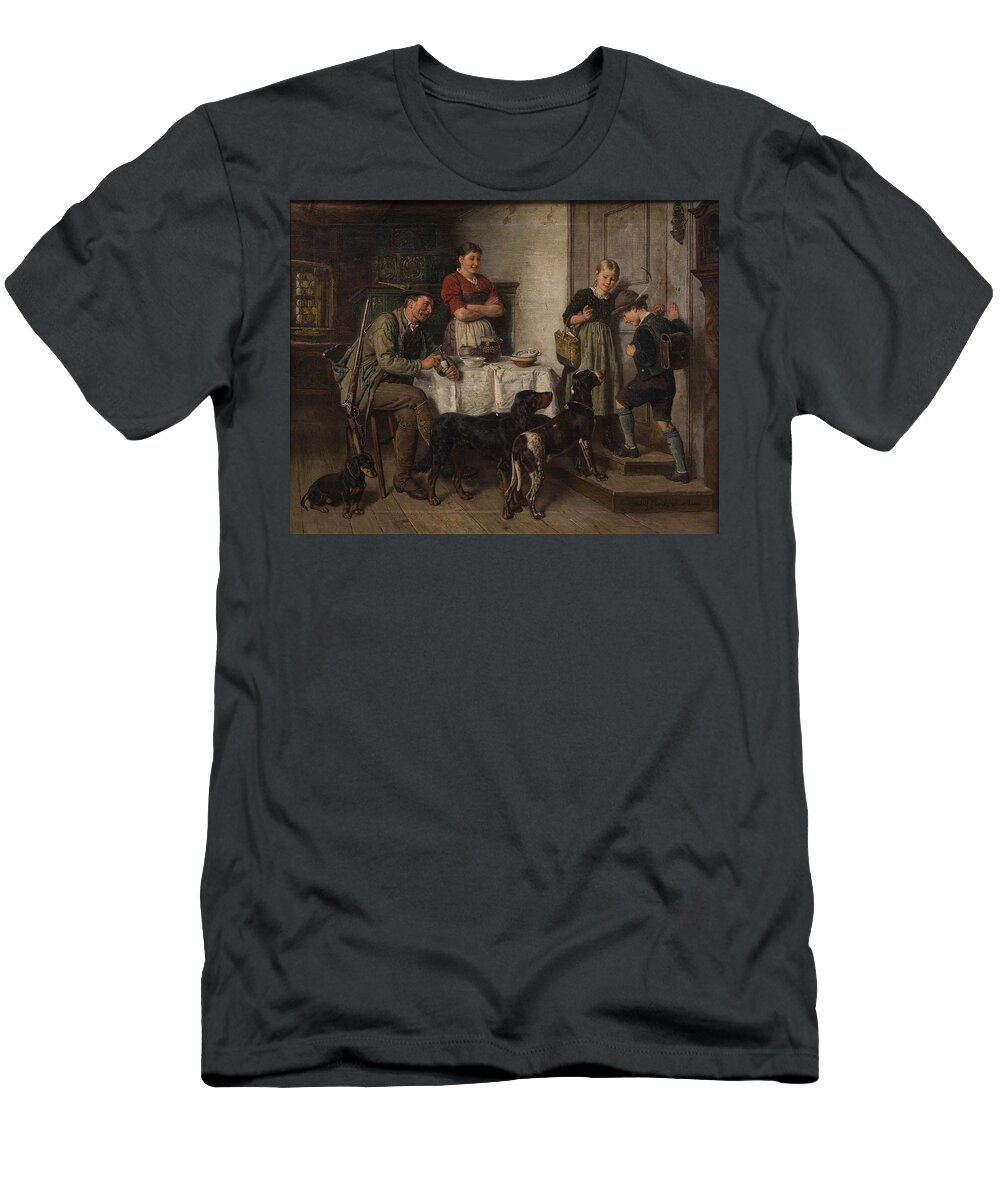 Outdoor T-Shirt featuring the painting Adolf Eberle, Family Of A Bavarian Hunter #1 by Celestial Images