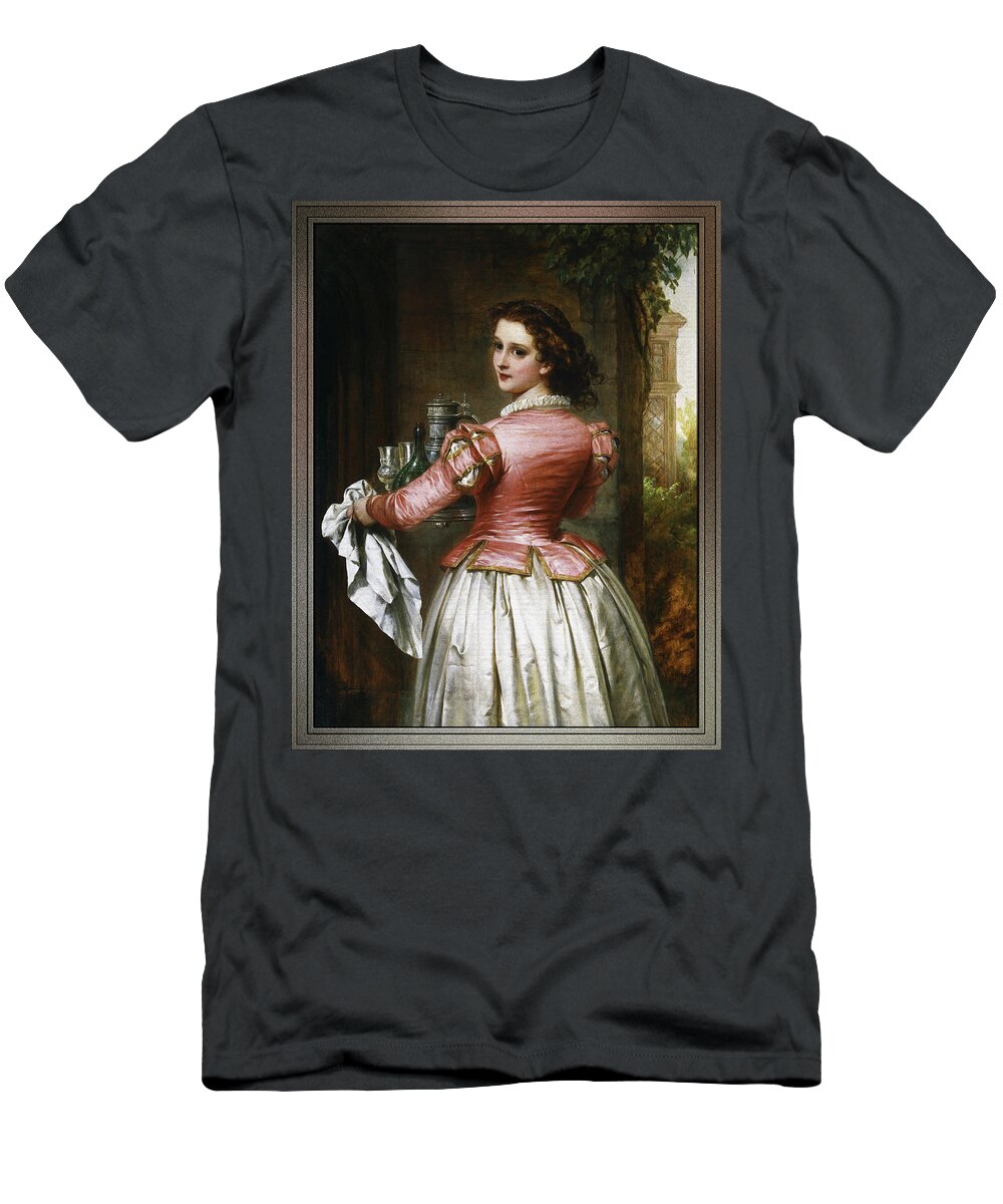 Anne Page T-Shirt featuring the painting Anne Page by Thomas-Francis Dicksee by Rolando Burbon