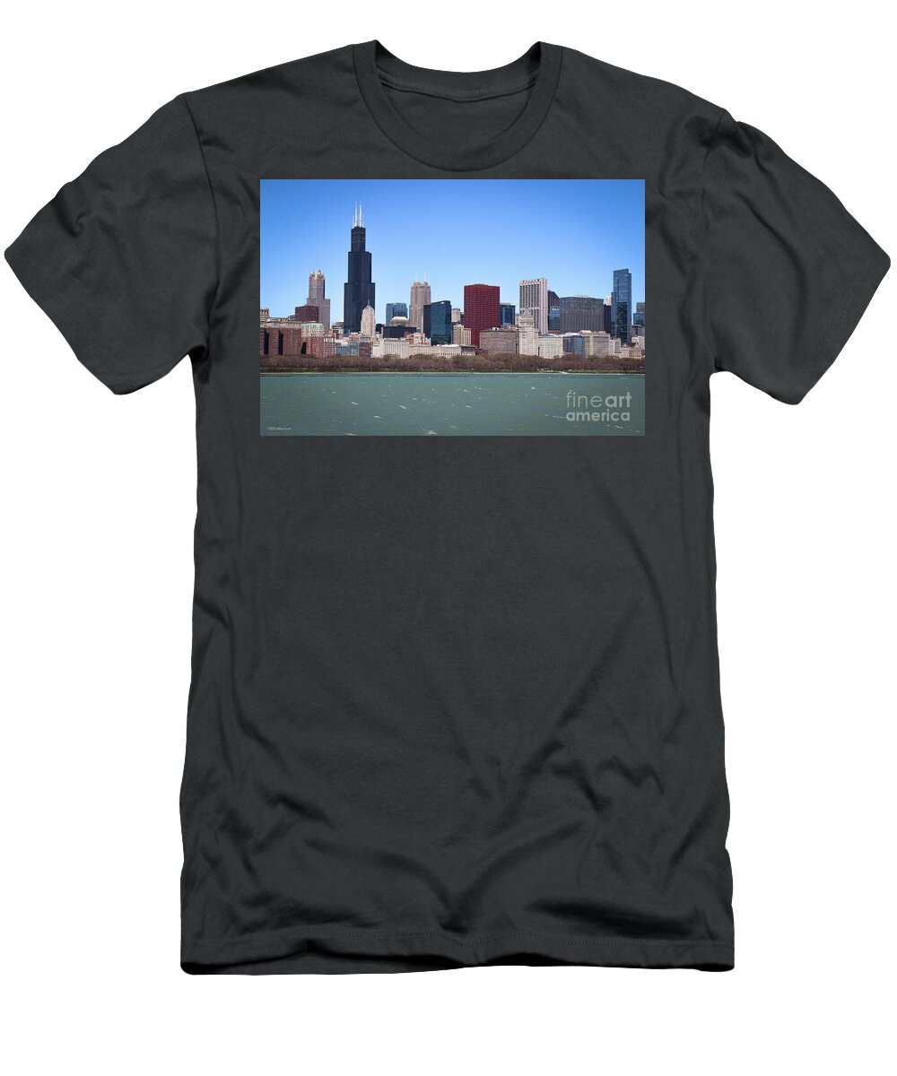 Chicago T-Shirt featuring the photograph Chicago Skyline #1 by Veronica Batterson