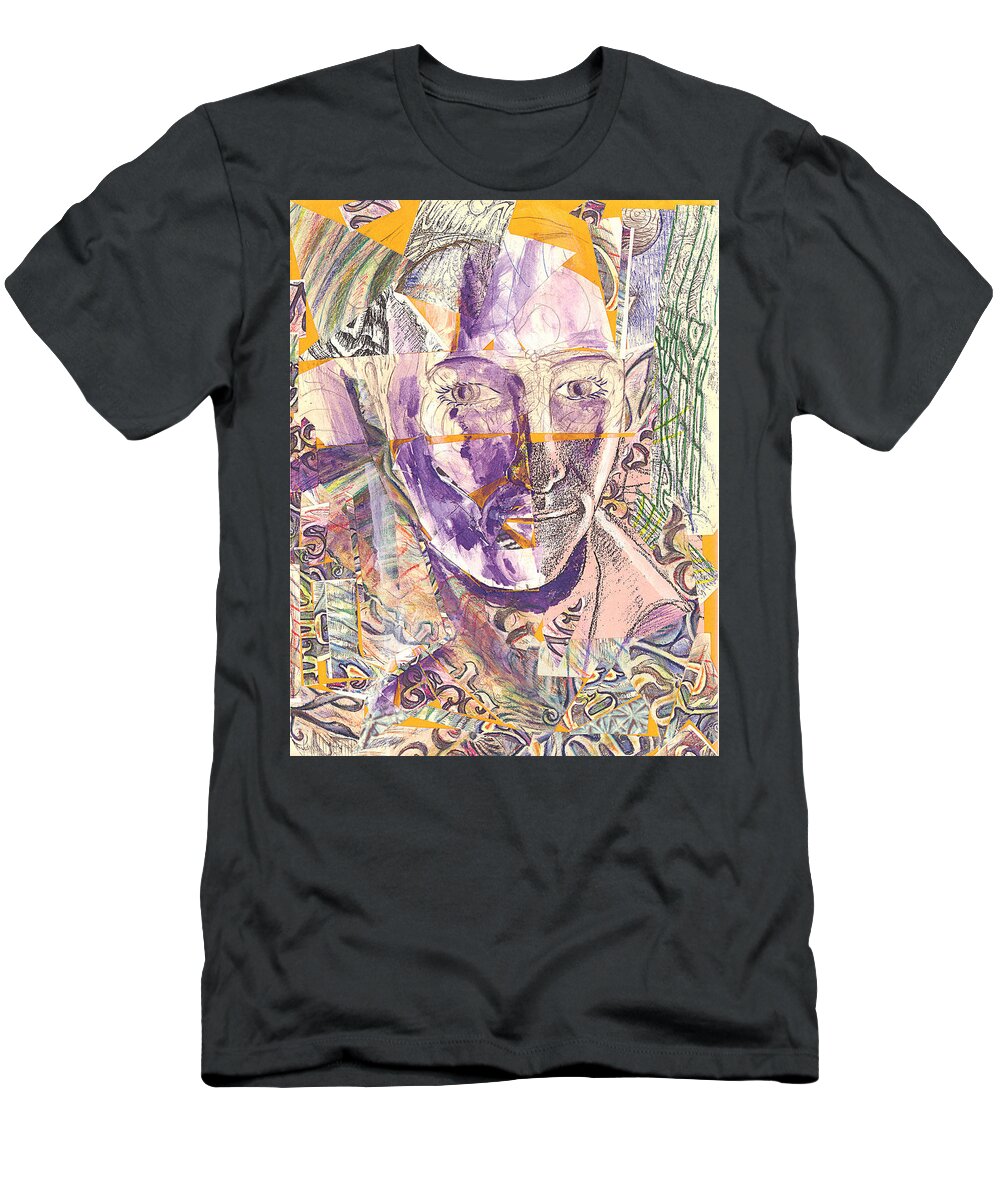 Watercolor T-Shirt featuring the painting Cut Portrait #1 by Jeremy Robinson