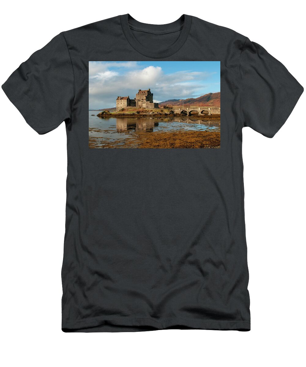 Eilean Donan Castle T-Shirt featuring the mixed media Eilean Donan Castle #1 by Smart Aviation