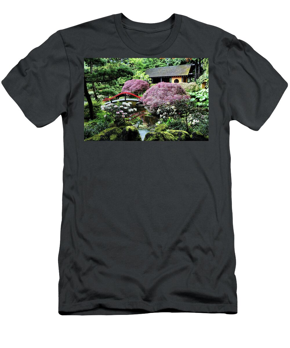 Alex Lyubar T-Shirt featuring the photograph Fragment of Tilford Gardens Park #2 by Alex Lyubar