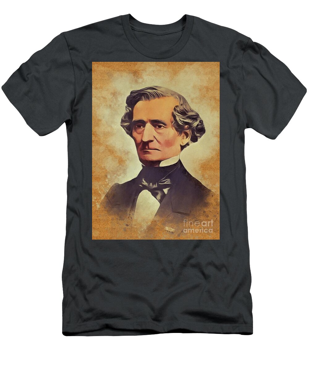 Hector T-Shirt featuring the painting Hector Berlioz, Music Legend #1 by Esoterica Art Agency