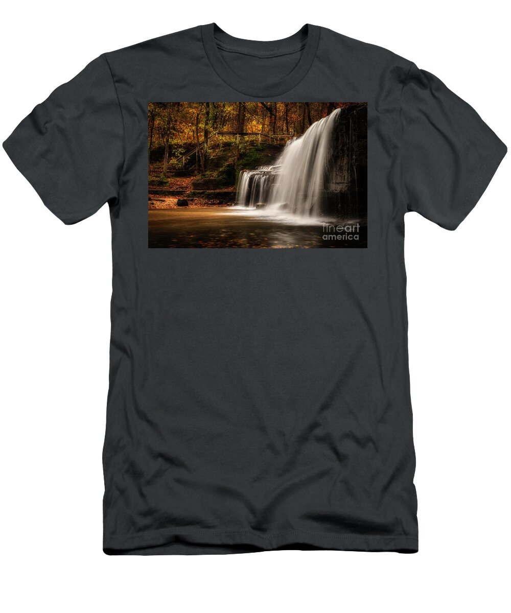 Waterfall T-Shirt featuring the photograph Hidden Falls #1 by Bill Frische