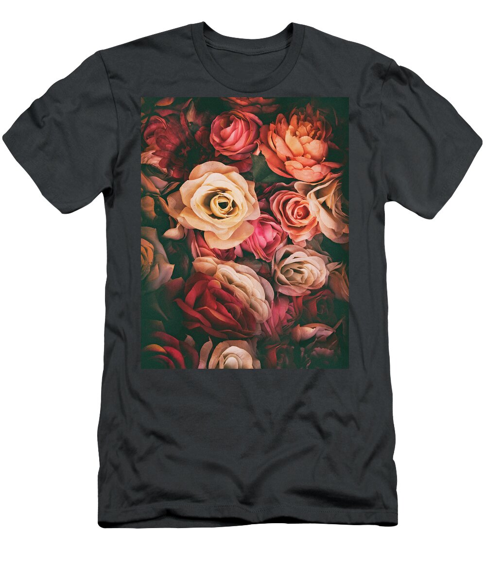 Roses T-Shirt featuring the photograph Passion Petals by Jessica Jenney