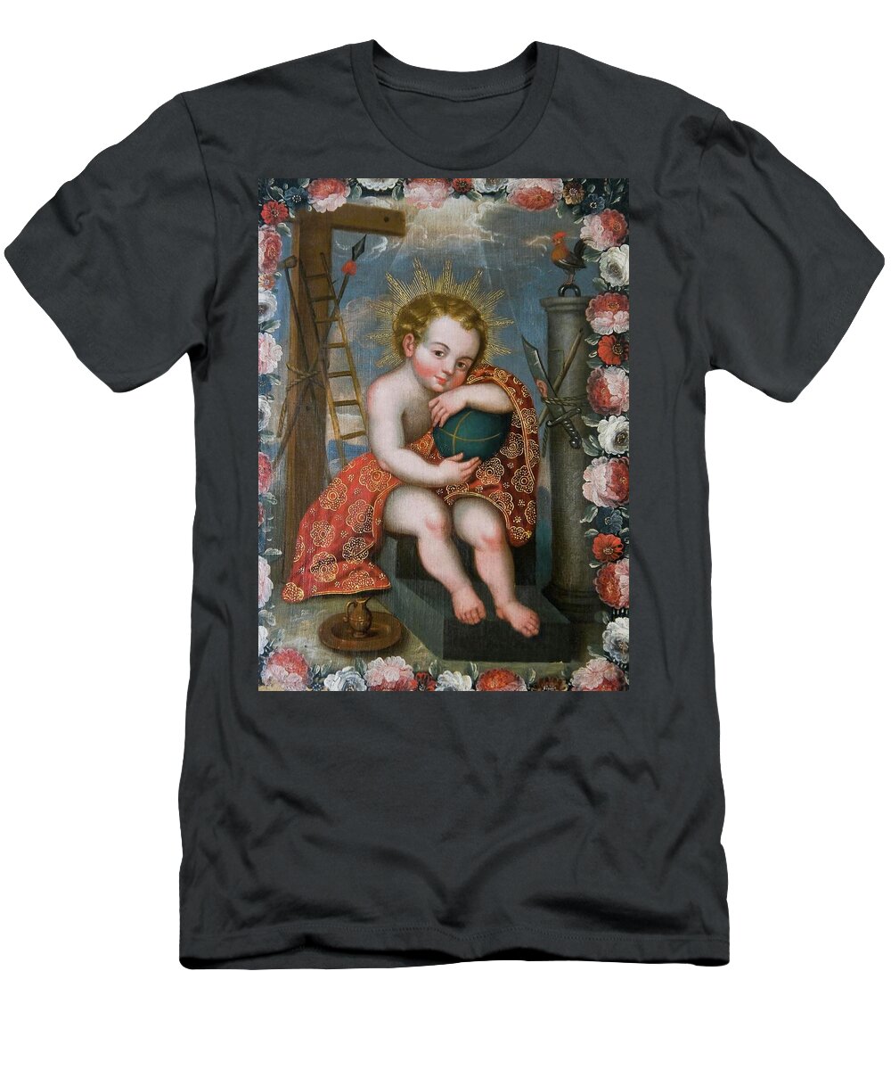 Art T-Shirt featuring the painting Peru. Cusco city. The Archbishop Palace. Paintings of Cuzco School. by Album