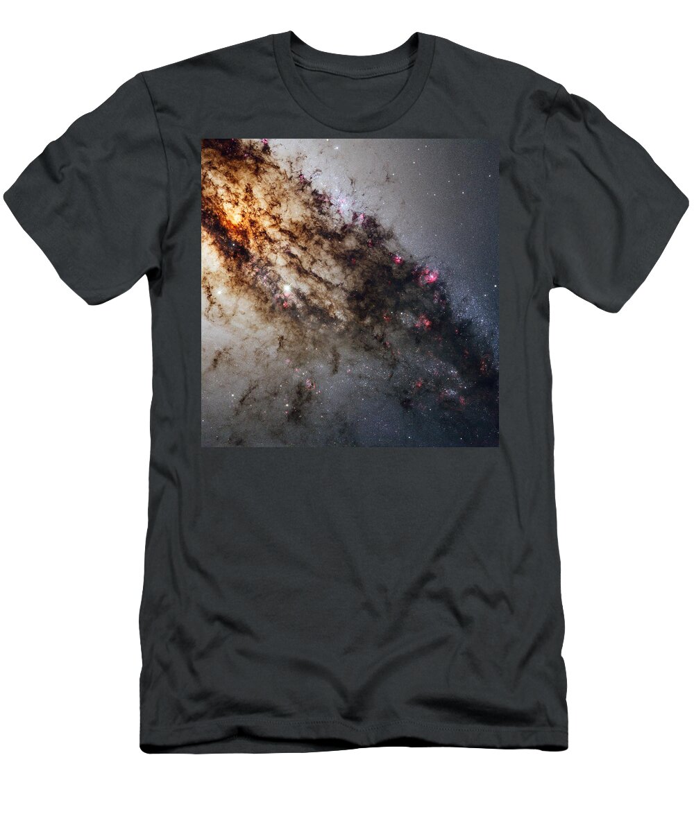 Science T-Shirt featuring the painting Spectacular Hubble view of Centaurus A #1 by Celestial Images