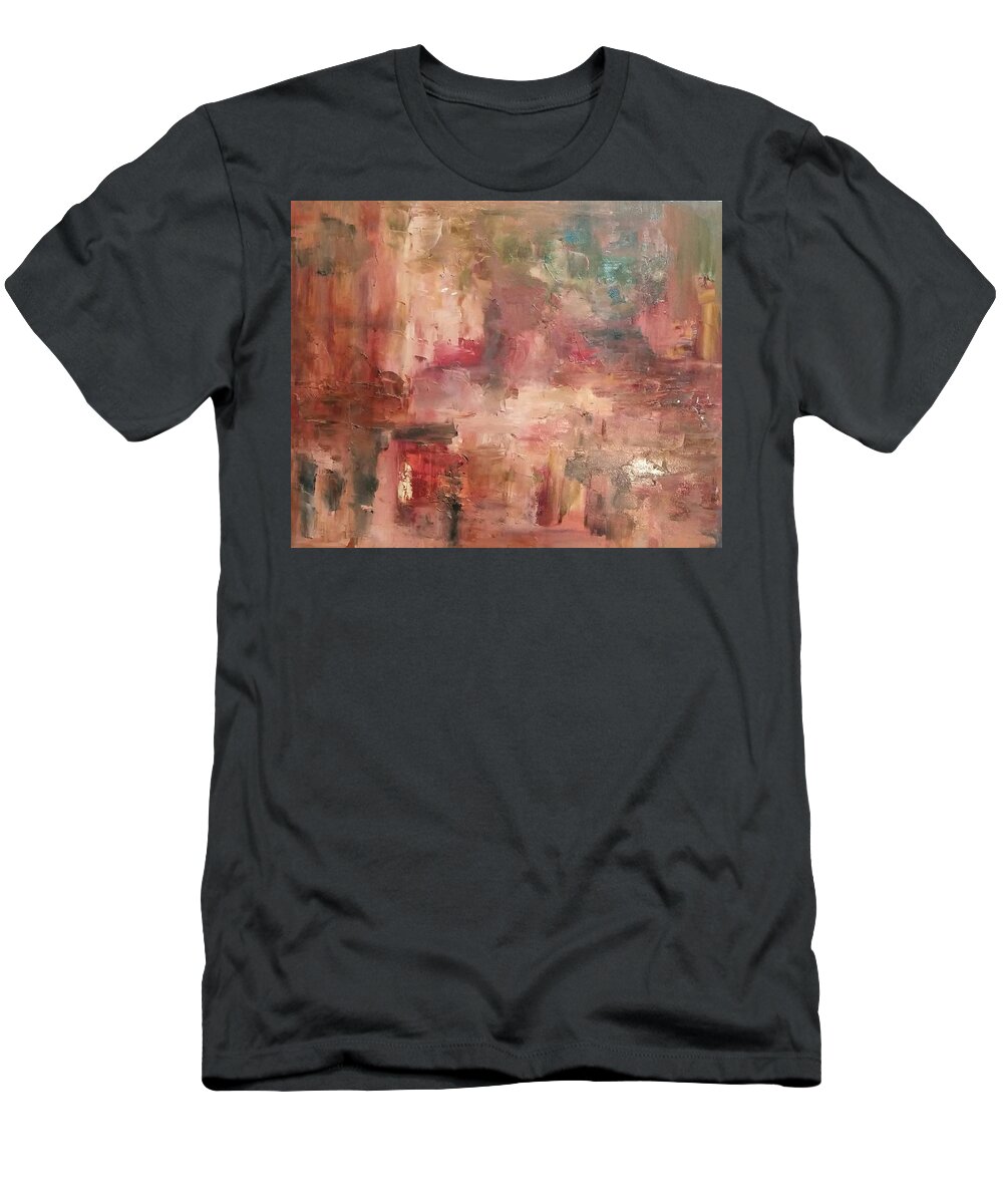  T-Shirt featuring the painting Sunset2 #2 by Beverly Smith