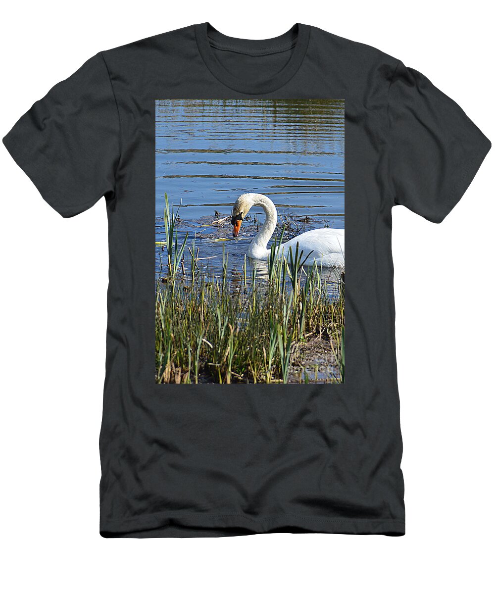 Swan T-Shirt featuring the photograph Swan #1 by Andy Thompson